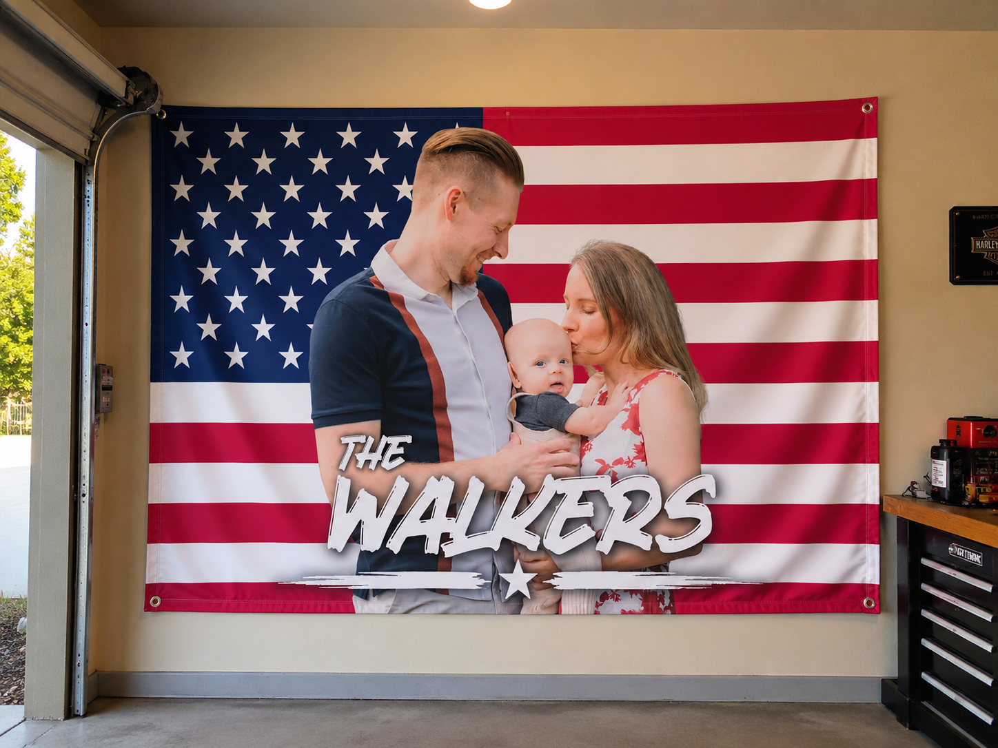 Custom USA American Family Flag