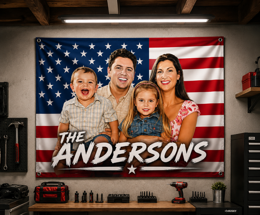 Custom USA American Family Flag