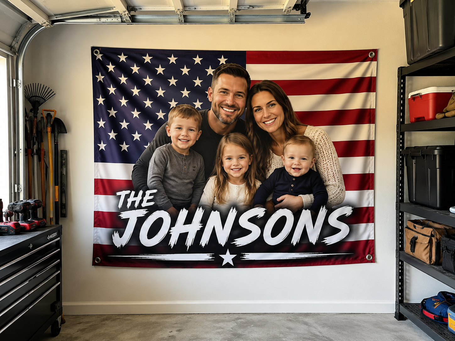 Custom USA American Family Flag