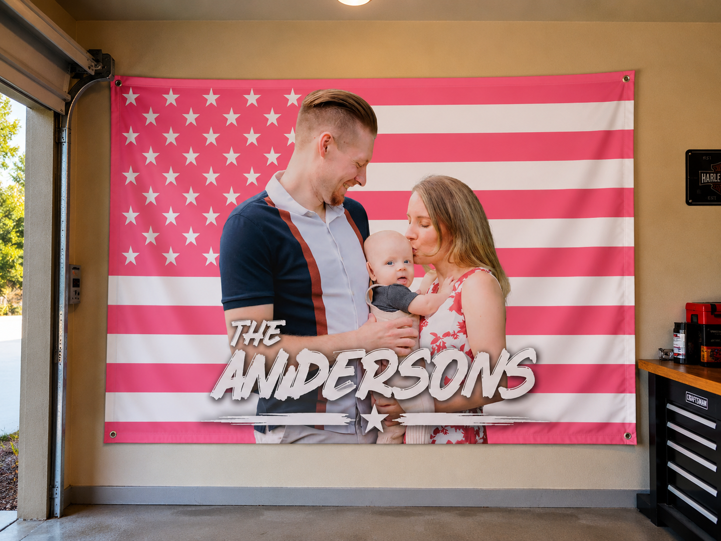 Custom USA American Family Flag
